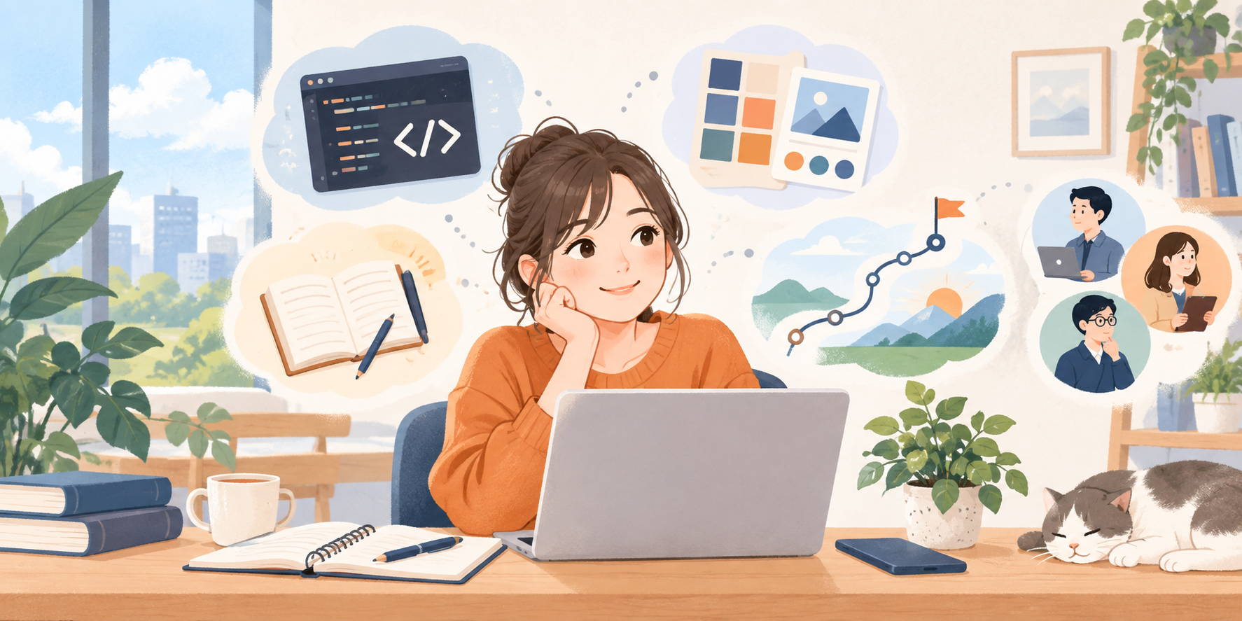 未経験IT転職で年収と生活費を比較し、今後のキャリアを考える女性